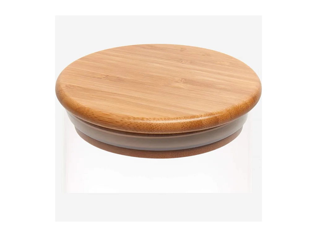 Habitat - Bocal en verre et bambou - 10 x 13 cm (Lot de 12) - Ferm