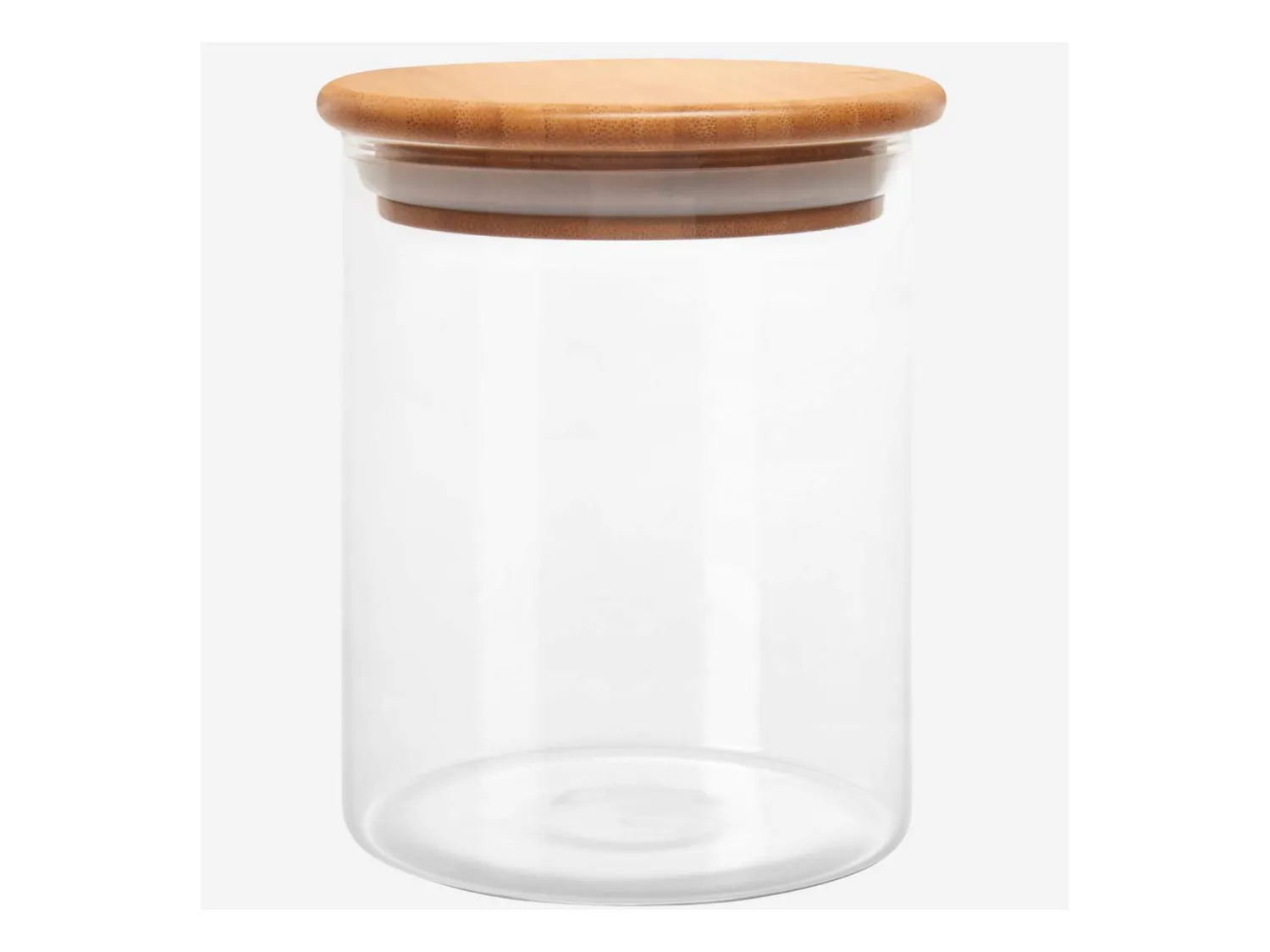 Habitat - Bocal en verre et bambou - 10 x 13 cm (Lot de 12) - Ferm