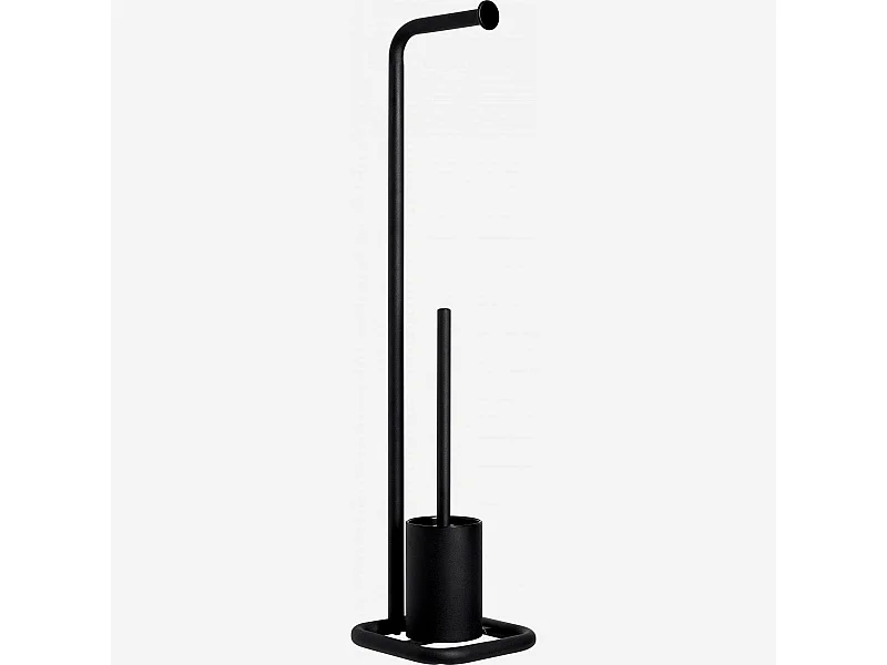 Habitat - Serviteur de toilettes en métal - Noir - Oto