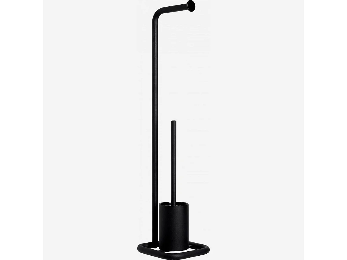 Habitat - Serviteur de toilettes en métal - Noir - Oto