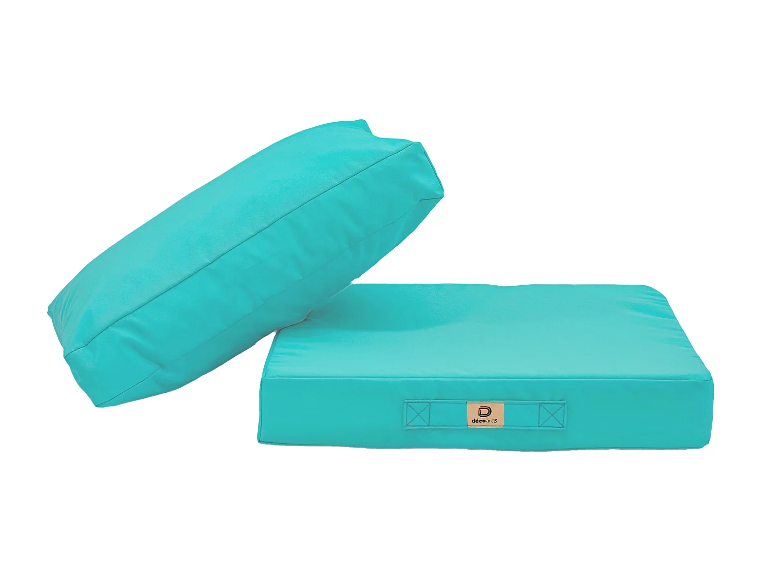 Coussins pour salon de jardin déhoussable 60x70cm Bleu caraïbes