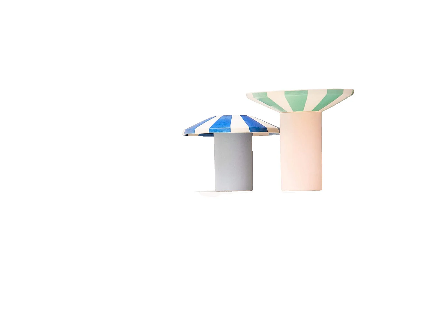 Habitat - Vase en grès - 21 x 16 cm - Rayures vertes - Design by Chloé Le Cam - Ulo