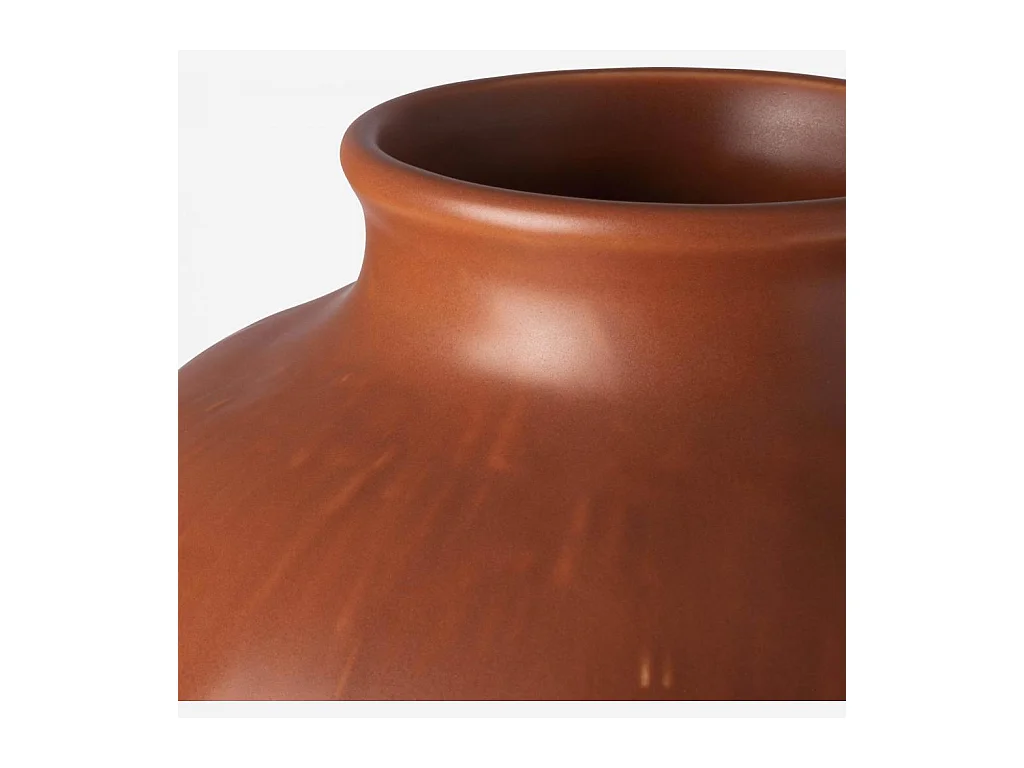 Habitat - Vase en grès - 23 x 27 cm - Marron - Aurely