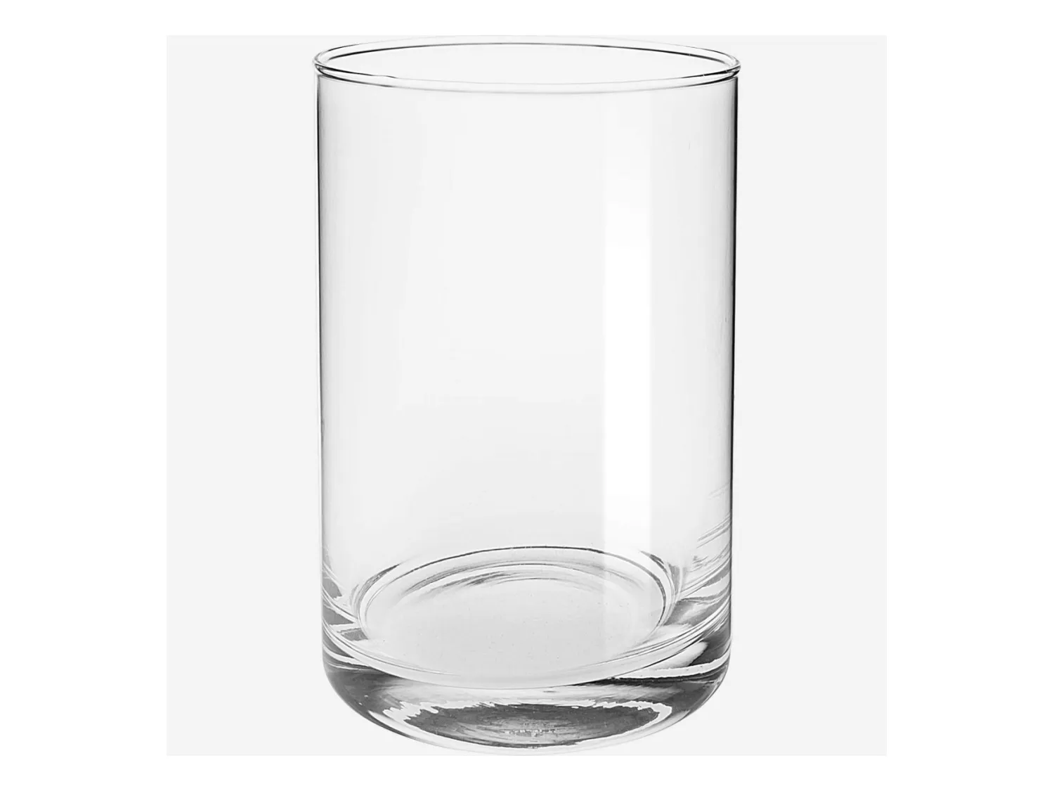 Habitat - Vase cylindrique en verre - 10 x 15 cm - Transparent - Flowers