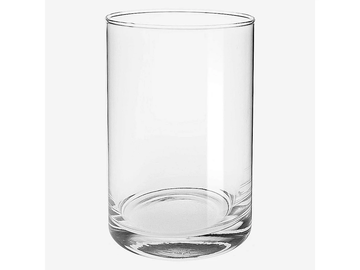 Habitat - Vase cylindrique en verre - 10 x 15 cm - Transparent - Flowers