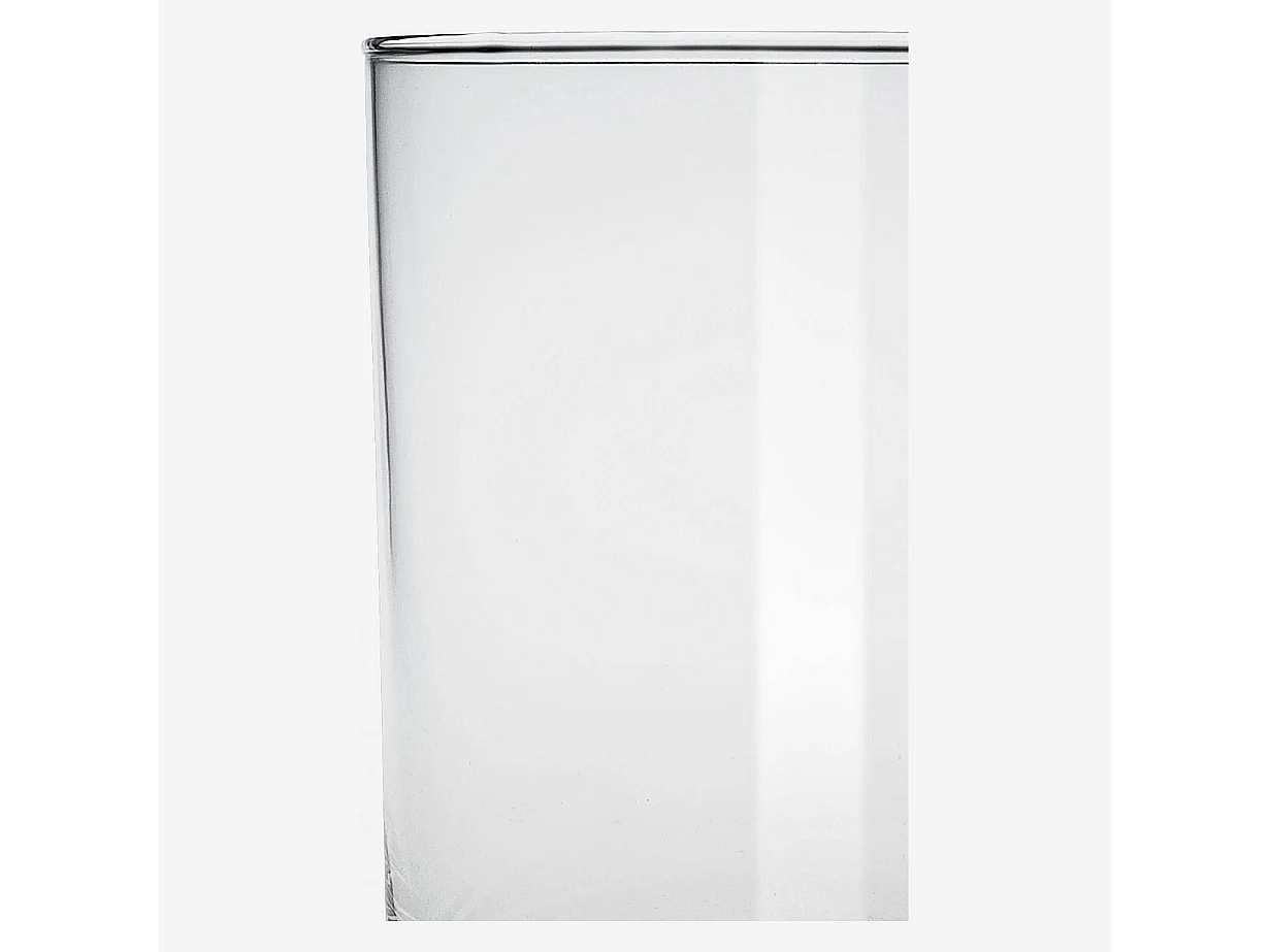Habitat - Vase cylindrique en verre - 10 x 15 cm - Transparent - Flowers