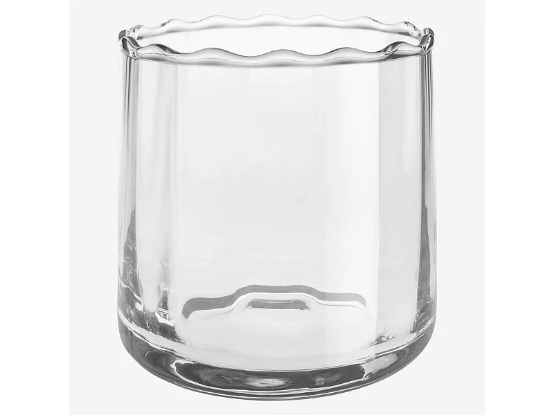 Habitat - Vase en verre soufflé - 10 x 10 cm - Transparent - Umal