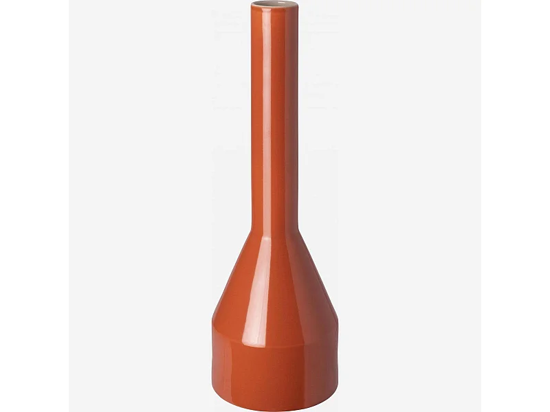 Habitat - Vase en grès - 10 x 30 cm - Orange - Design by Frédéric Sofia - Sofia