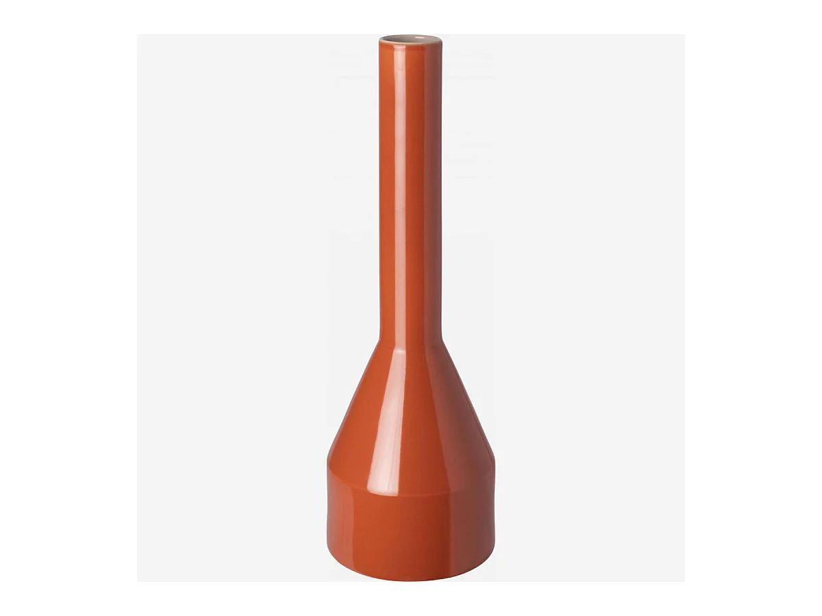Habitat - Vase en grès - 10 x 30 cm - Orange - Design by Frédéric Sofia - Sofia