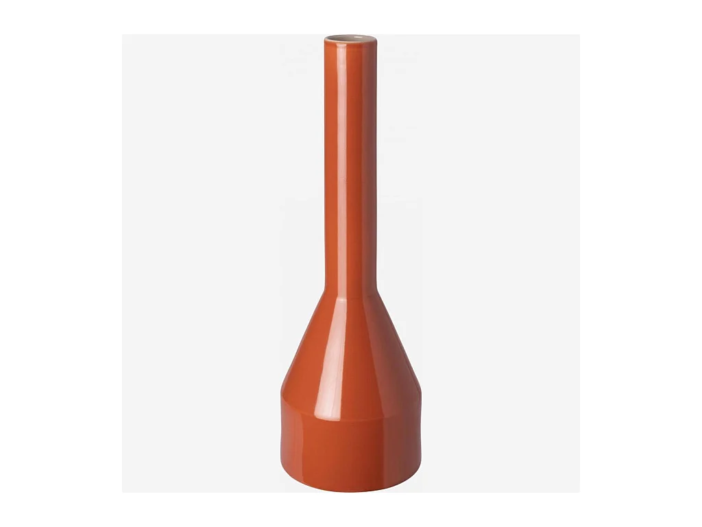 Habitat - Vase en grès - 10 x 30 cm - Orange - Design by Frédéric Sofia - Sofia