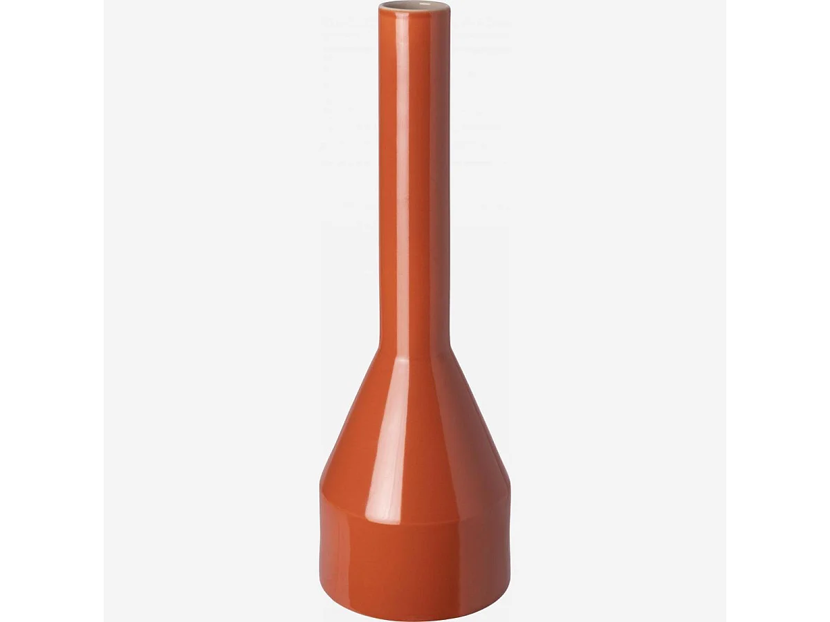 Habitat - Vase en grès - 10 x 30 cm - Orange - Design by Frédéric Sofia - Sofia