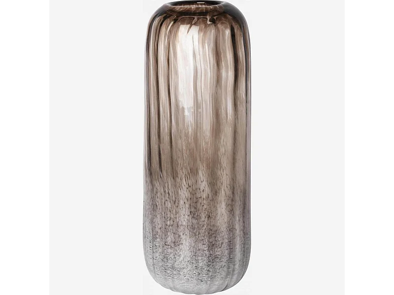 Habitat - Vase en verre soufflé - 18 x 38 cm - Brun  - Abril
