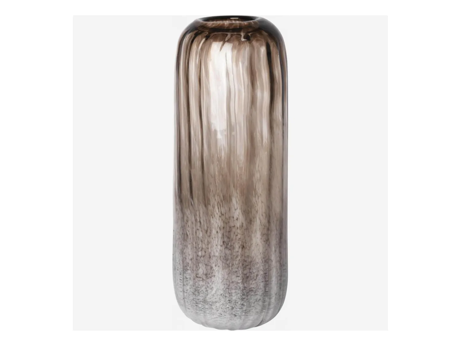 Habitat - Vase en verre soufflé - 18 x 38 cm - Brun  - Abril