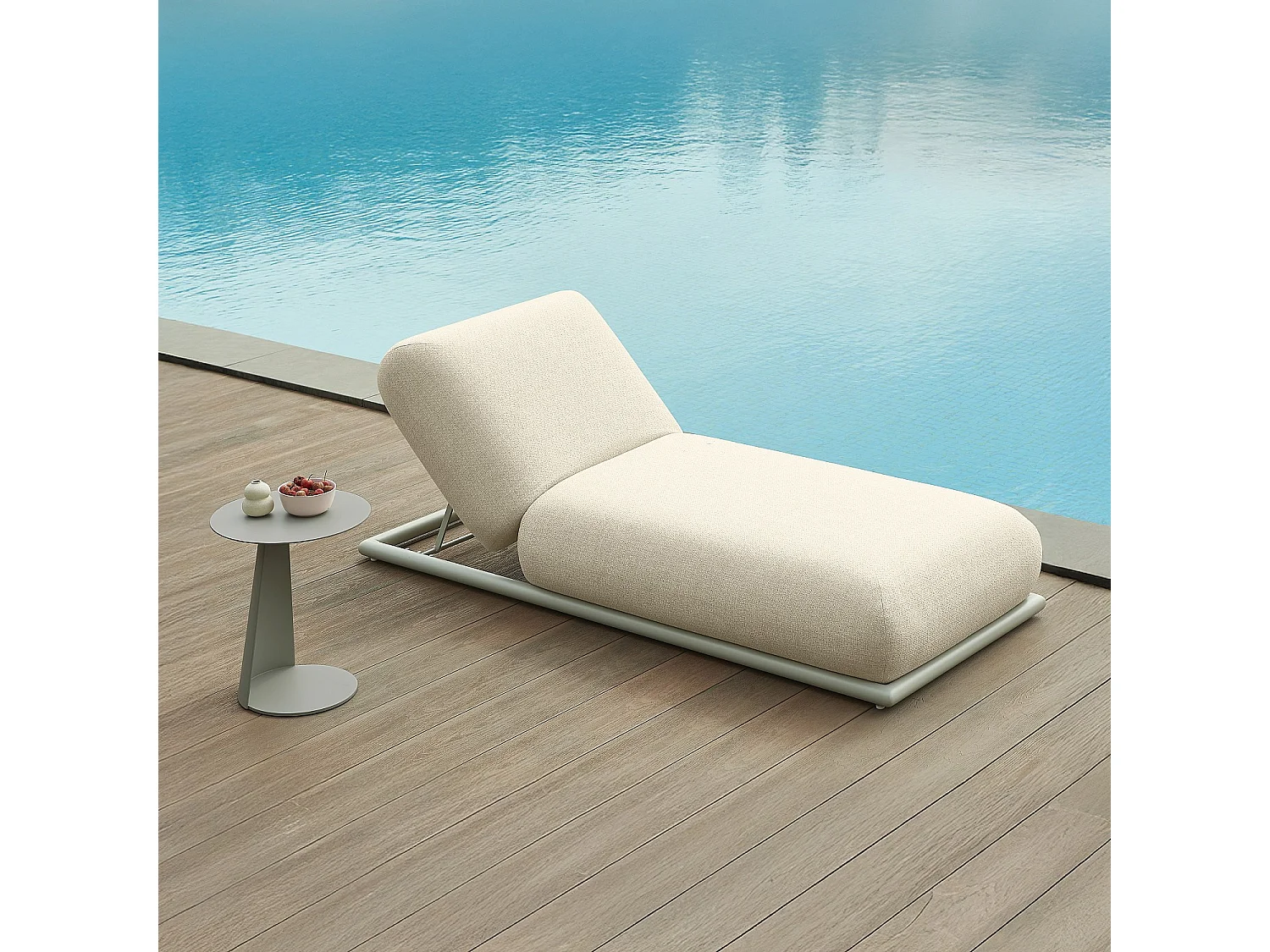 Habitat - Table d'appoint en aluminium - Gris soie - Itapera