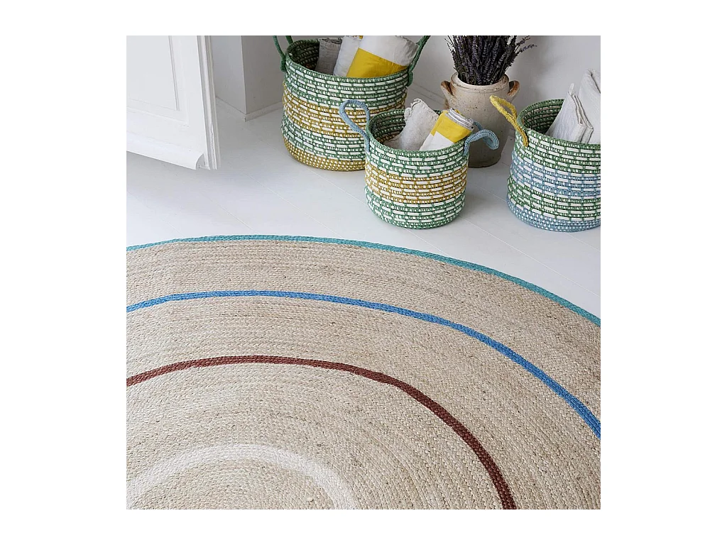 Habitat - Tapis rond en jute - 200 cm - Multicolore - Aglae