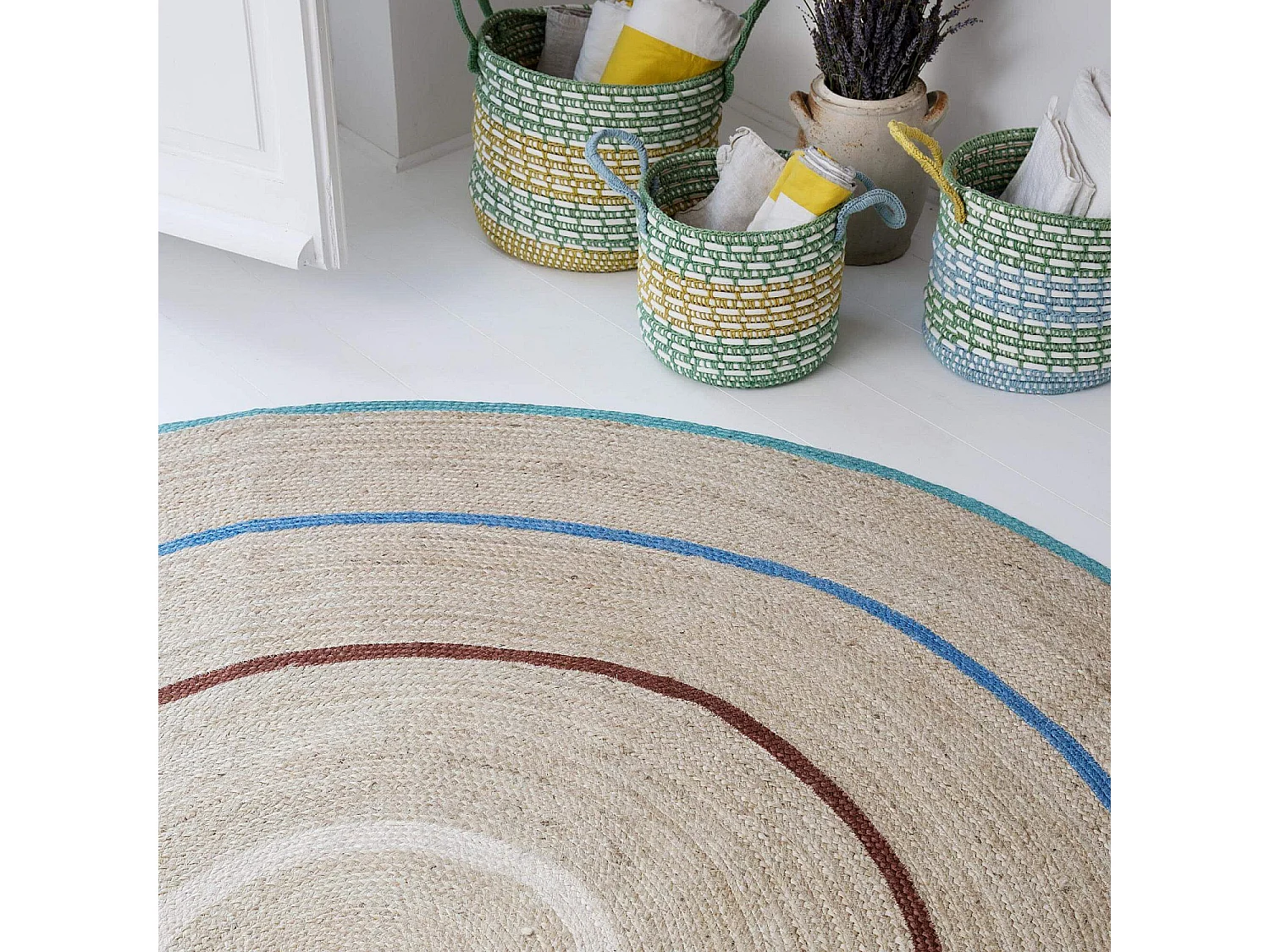 Habitat - Tapis rond en jute - 200 cm - Multicolore - Aglae