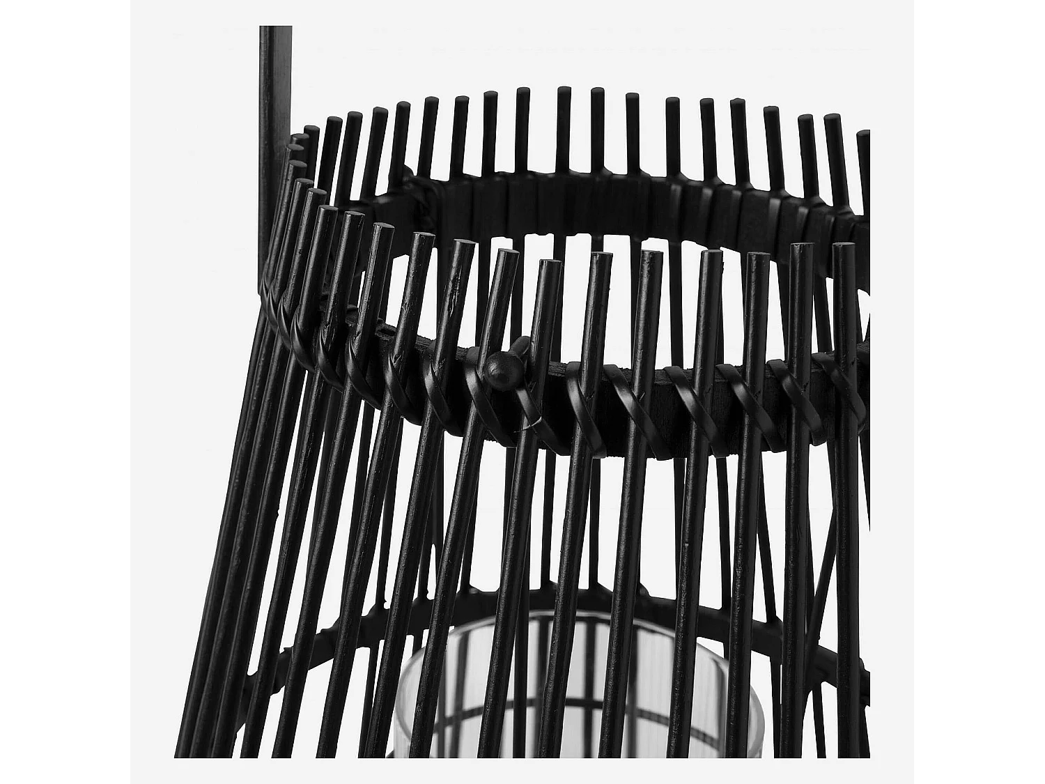 Habitat - Lanterne en bambou - 26 x 40 cm - Noir - Aurelie