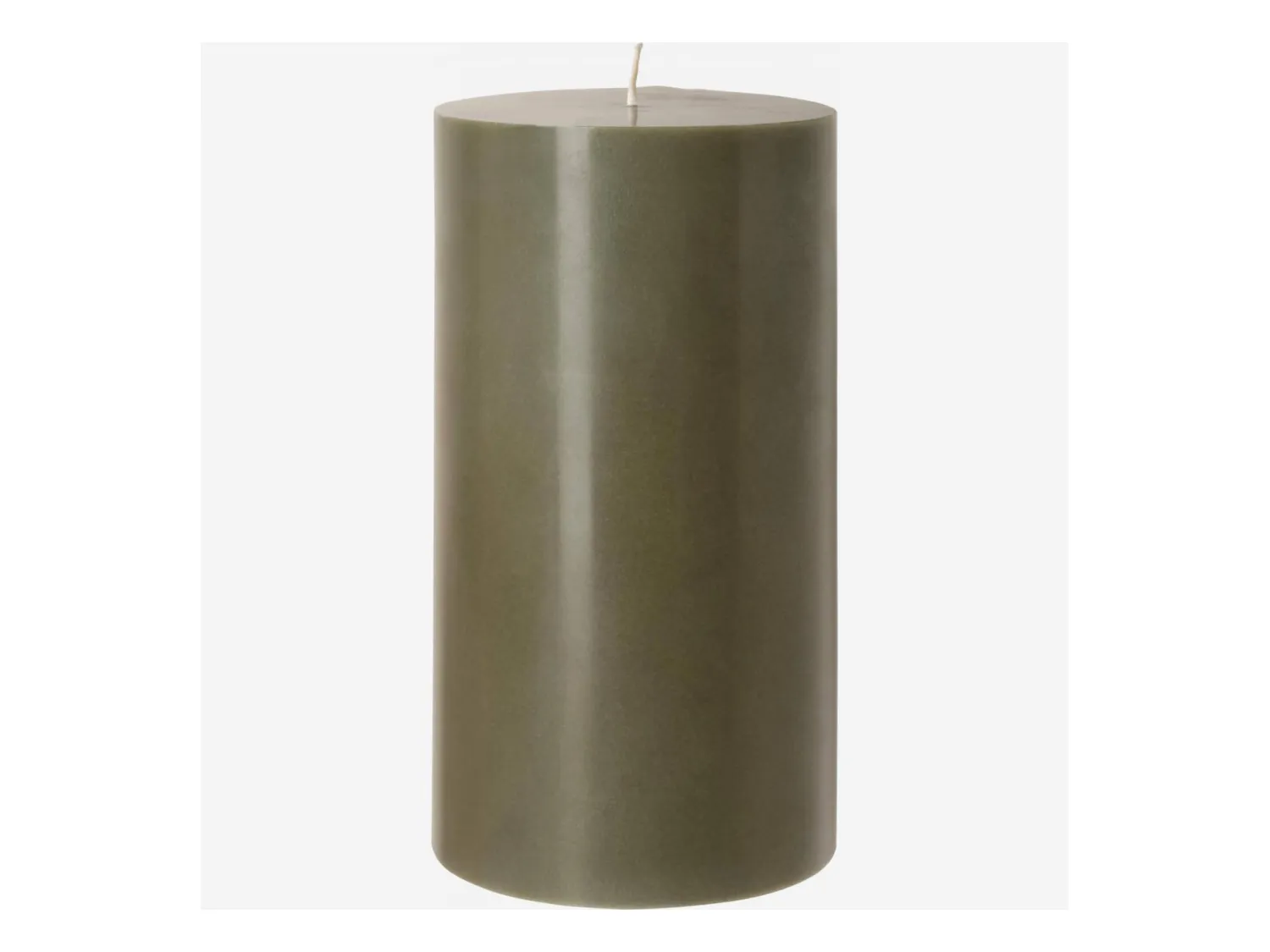 Habitat - Bougie cylindrique - 10,5 x 20 cm - Kaki (Lot de 6) - Colors