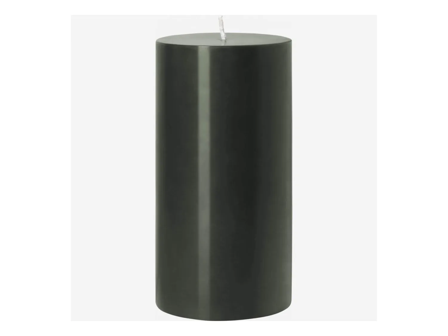 Habitat - Bougie cylindrique - 7,5 x 15 cm - Gris foncé (Lot de 12) - Colors