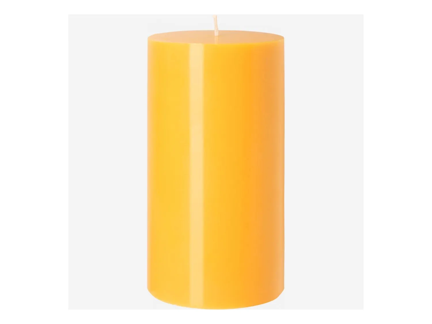 Habitat - Bougie cylindrique - 10,5 x 20 cm - Jaune (Lot de 6) - Colors