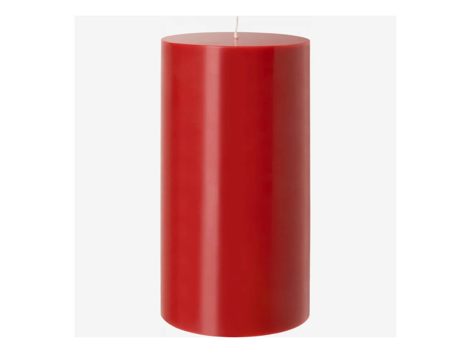 Habitat - Bougie cylindrique - 10,5 x 20 cm - Rouge (Lot de 6) - Colors