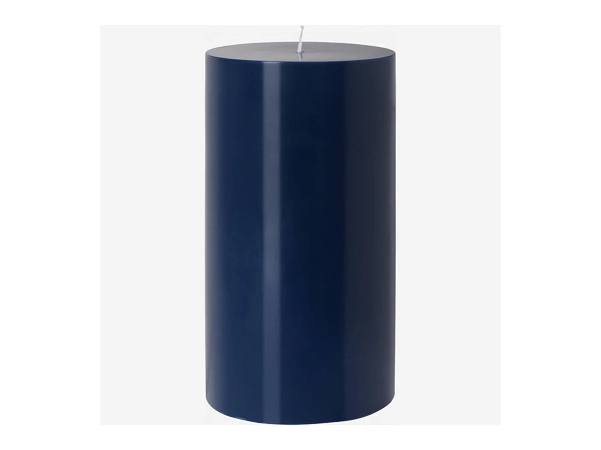 Habitat - Bougie cylindrique - 10,5 x 20 cm - Bleu (Lot de 6) - Colors