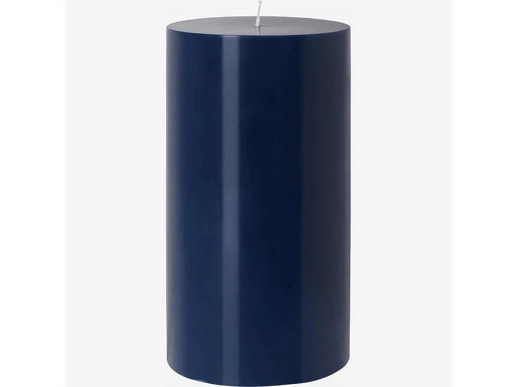 Habitat - Bougie cylindrique - 10,5 x 20 cm - Bleu (Lot de 6) - Colors