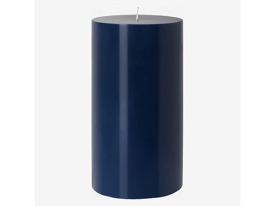 Habitat - Bougie cylindrique - 10,5 x 20 cm - Bleu (Lot de 6) - Colors