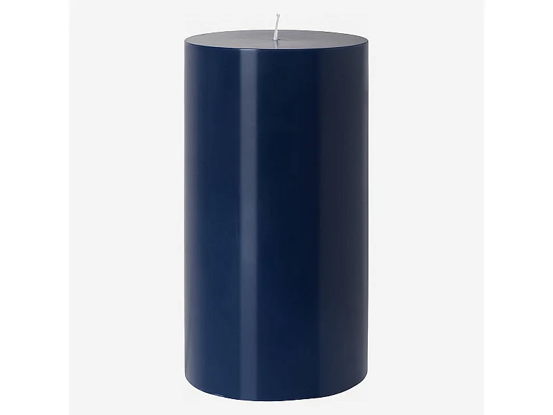 Habitat - Bougie cylindrique - 10,5 x 20 cm - Bleu (Lot de 6) - Colors