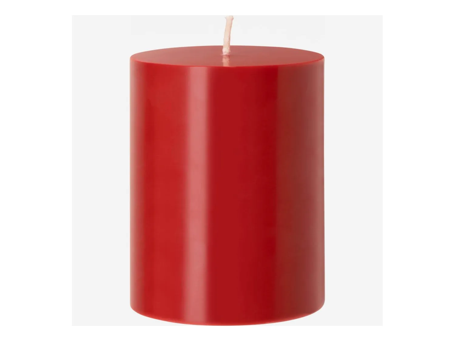 Habitat - Bougie cylindrique - 7,5 x 10 cm - Rouge (Lot de 12) - Colors