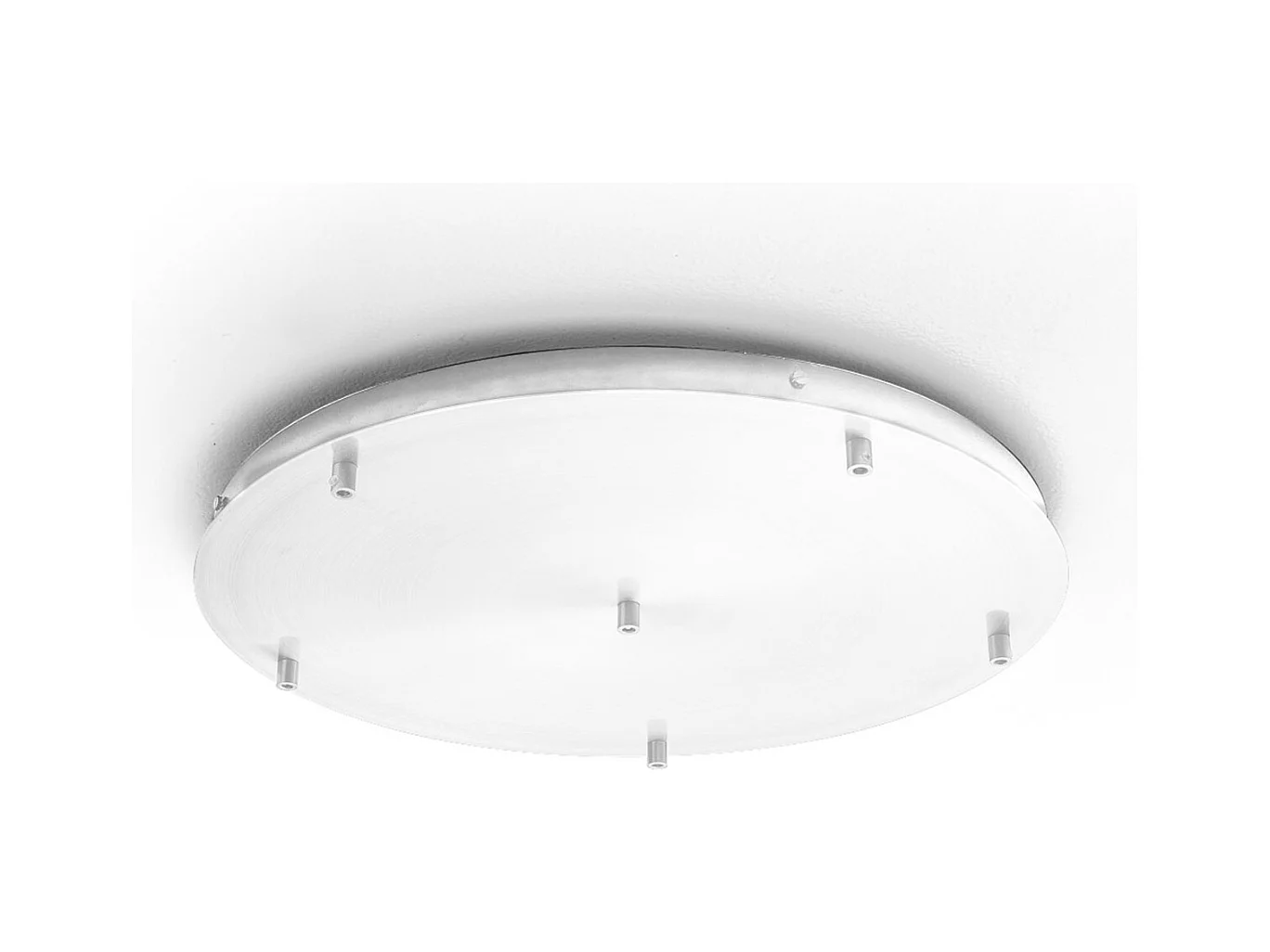 Rosace plafond ronde blanche IP20 Alice – base pour suspension moderne, 6 trous, connexion centrale, installation facile