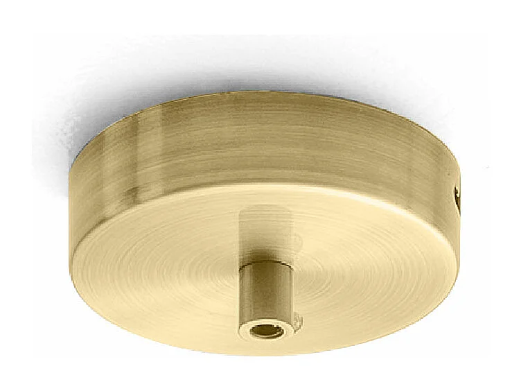 Rosace ronde en métal Alice en laiton IP20 pour suspensions - Pied de plafond moderne, connexion centrale, installation facile
