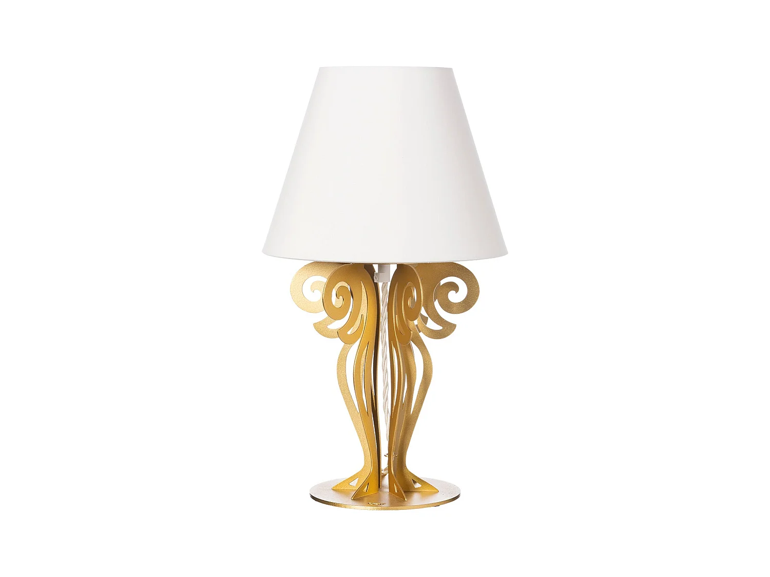 Circeo lampa stołowa Ø24x40 cm, przezroczyste złoto/kość słoniowa, E27, made in Italy