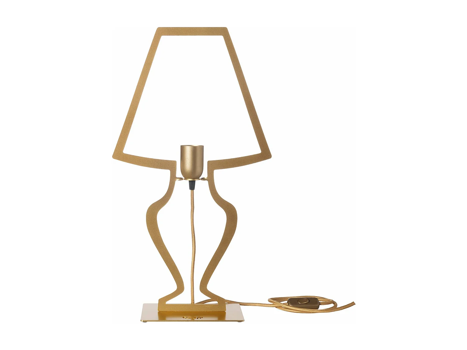 Lámpara de mesa Silhouette grande 30x54 cm en hierro estilizado Diseño moderno de ensueño Conexión E27 Made in Italy Oro