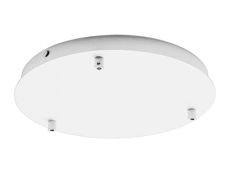 Rosace plafond ronde blanche IP20 Alice pour suspension – base moderne, 3 trous, connexion centrale, installation facile