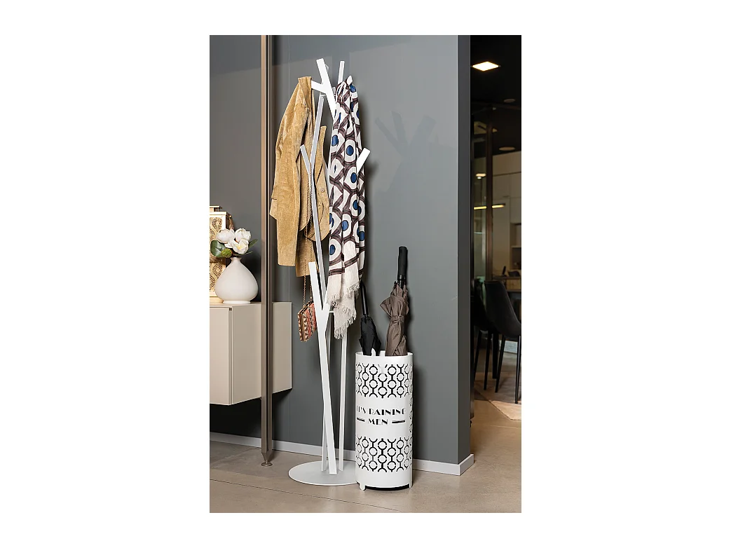 Uty – Kleiderständer Marmorweiß, Ø30 H178 cm, modern – Made in Italy