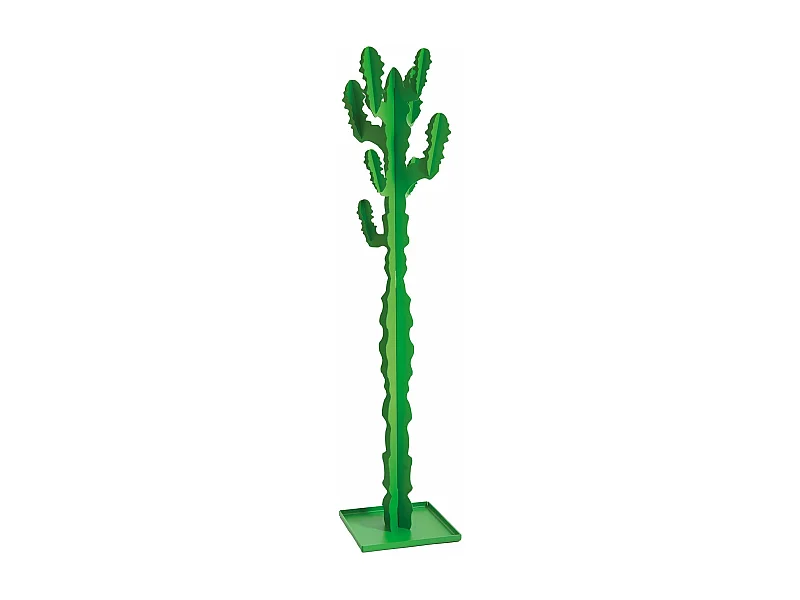 Cintre de sol Cactus 170 cm, structure autoportante en fer, design moderne pour entrée ou chambre, Made in Italy Vert