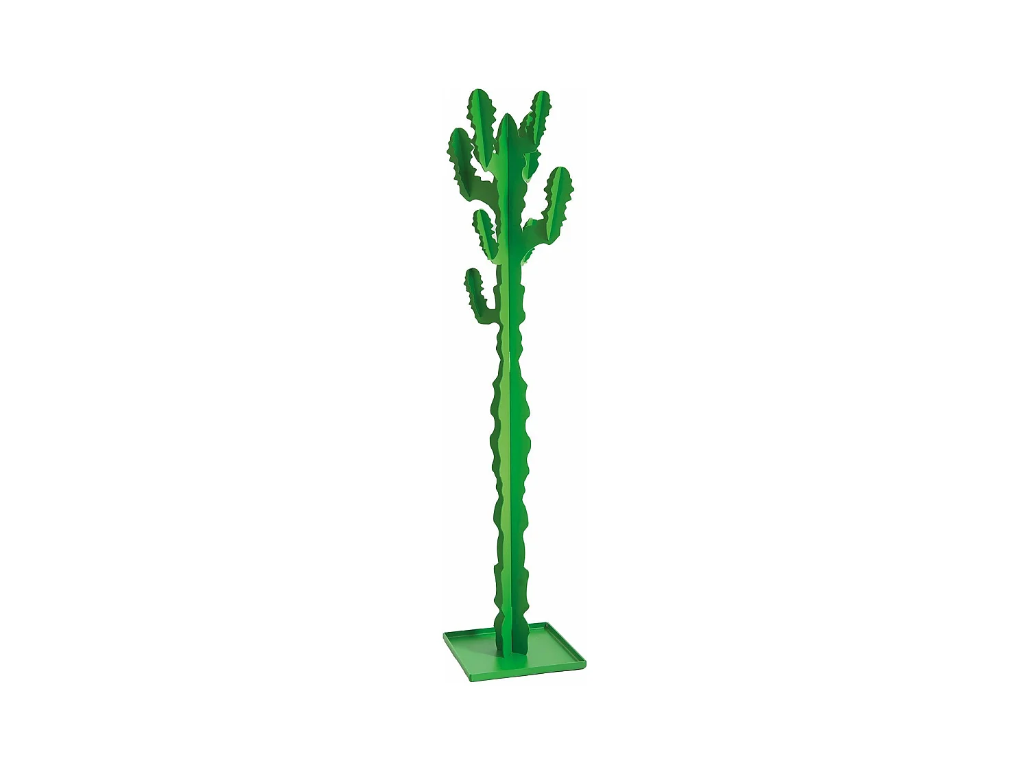 Perchero de suelo Cactus 170 cm, Estructura de hierro autoportante, Diseño decorativo moderno para dormitorio, oficina o entrada Made in Italy Verde
