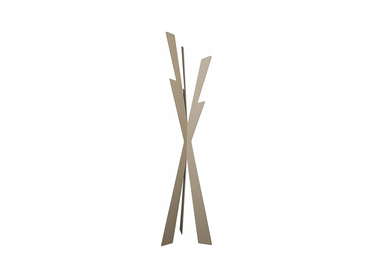 Porte-manteau Zeus 40x177 cm en fer beige Design contemporain élégant Autonome pour entrée, chambre ou bureau Fabriqué en Italie