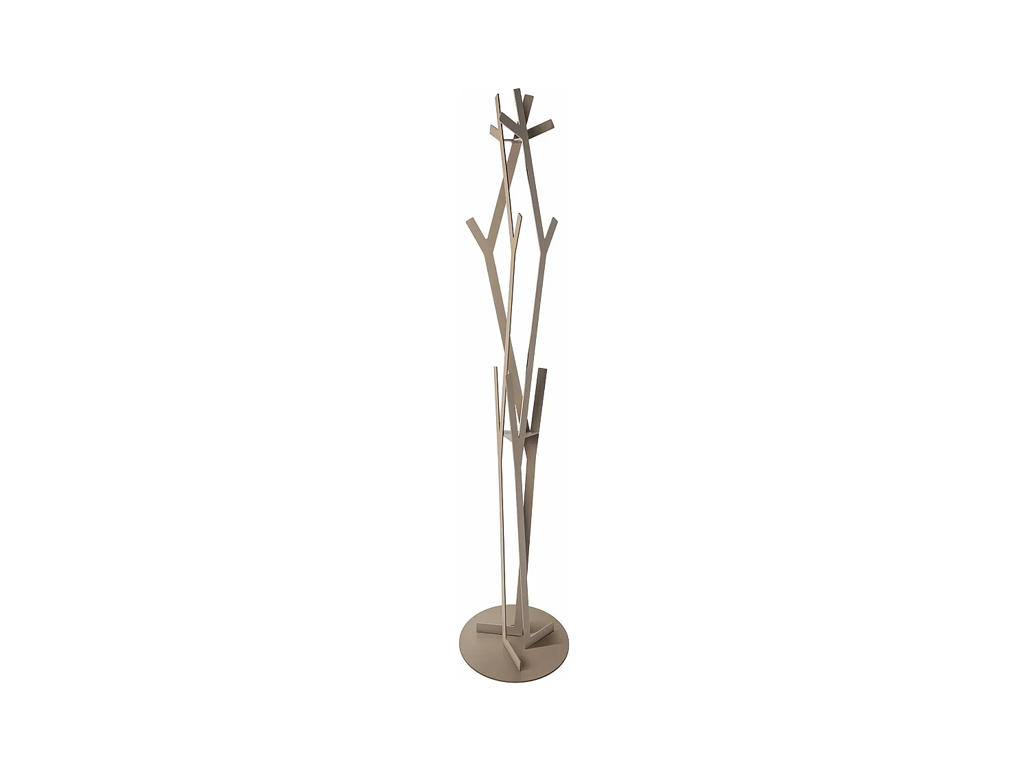 Cintre de sol en fer Uty Ø30x178 cm, design minimaliste autoportant, meuble pour entrée, bureau, Made in Italy Beige