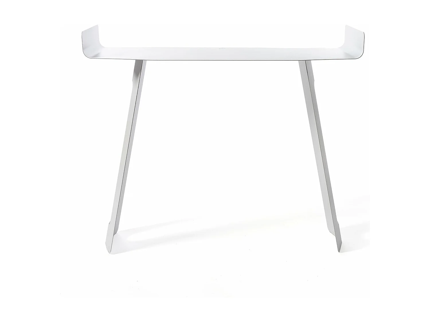 Console Tibet 110x35x85 cm en fer peint noir Design minimal courbé perforé Mobilier d'entrée moderne Fabriqué en Italie Beige