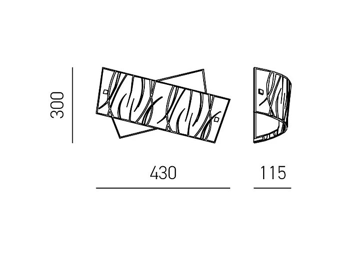 Plafonniers Agnese blanc 3XE14 max 3X28W IP20 - Applique murale LED design moderne
