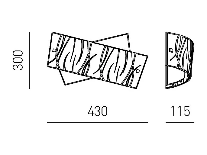 Plafonniers Agnese blanc 3XE14 max 3X28W IP20 - Applique murale LED design moderne