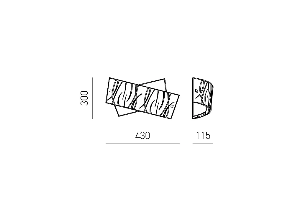 Plafonniers Agnese blanc 3XE14 max 3X28W IP20 - Applique murale LED design moderne