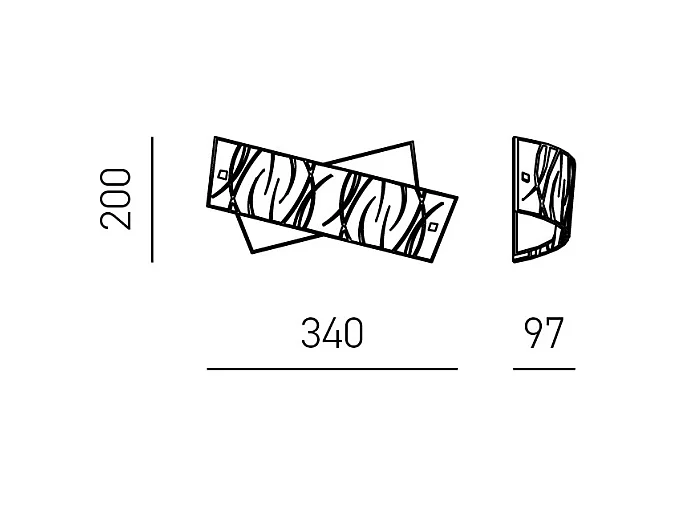 Candeeiro de parede branco Agnese 2XE14 max 2X28W IP20 - Aplique LED de design moderno