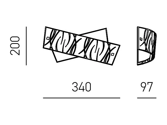 Applique blanche Agnese 2XE14 max 2X28W IP20 - Applique LED design moderne