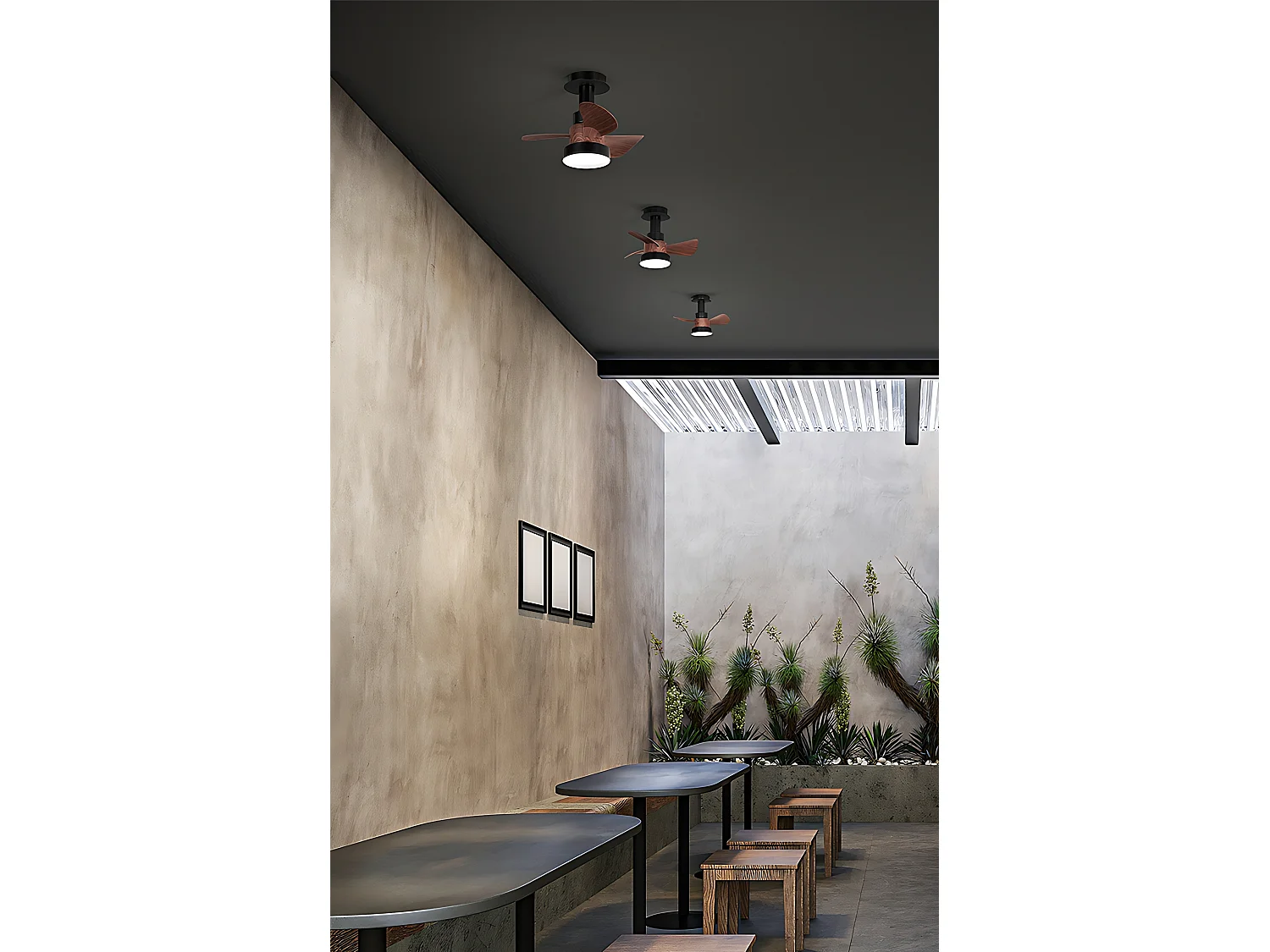 Ventilateur plafond Perenz noyer – LED 15W, pales ABS, 3 vitesses, silencieux, télécommande, E27, Ø36cm, design naturel