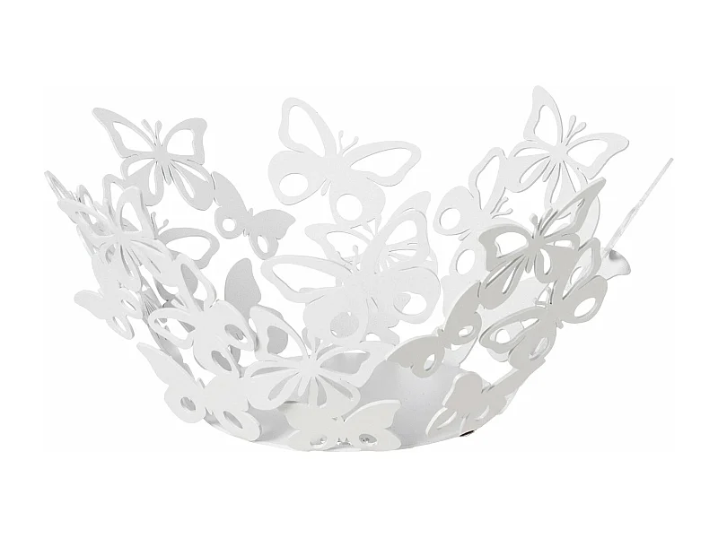 Farfalloso – Mittelstück Ø31 cm, Eisen weißer Marmor – Made in Italy