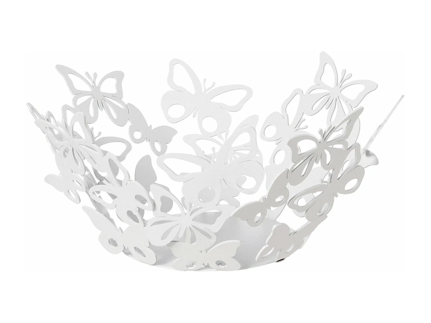 Farfalloso - Mittelstück Ø31 cm, Eisen weißer Marmor - Made in Italy