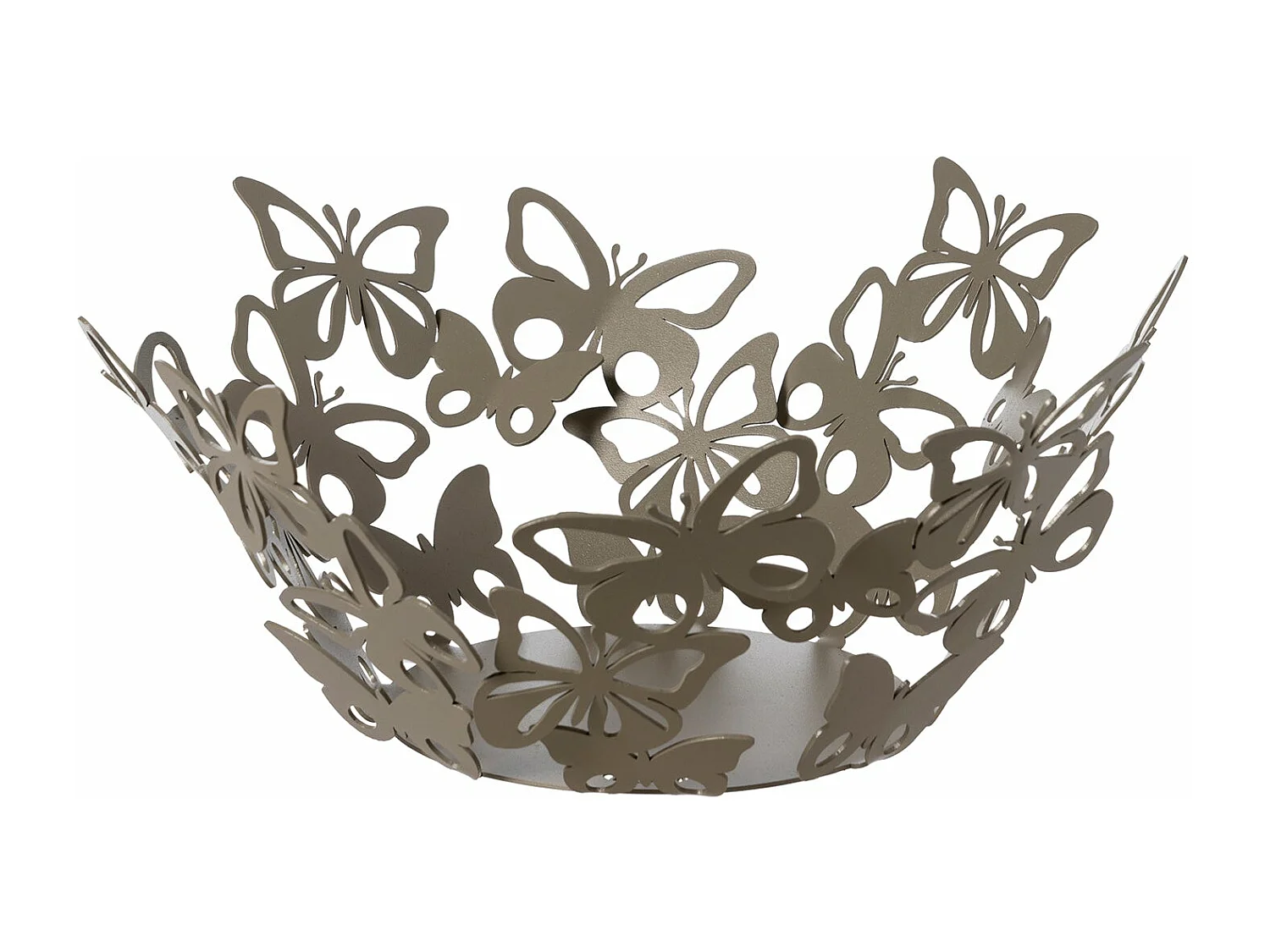 Farfalloso - Mittelstück Ø31 cm, Eisen beige perforiert - Made in Italy